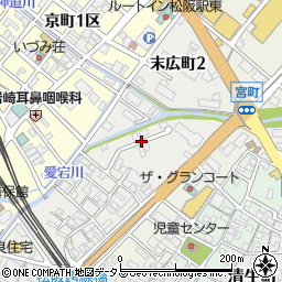 三重県松阪市末広町周辺の地図