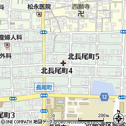 大阪府堺市北区北長尾町周辺の地図
