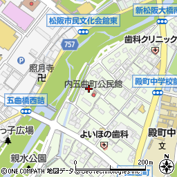 三重県松阪市内五曲町67周辺の地図