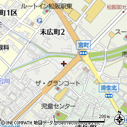 三重県松阪市末広町1丁目226周辺の地図
