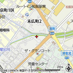 三重県松阪市末広町1丁目225周辺の地図