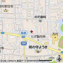 大阪府羽曳野市島泉周辺の地図