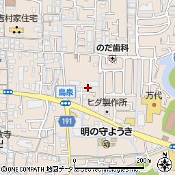 大阪府羽曳野市島泉周辺の地図