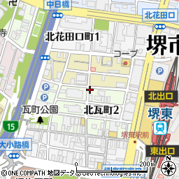 博多名物 鉄なべ 堺東店周辺の地図