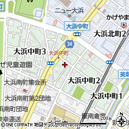 大阪府堺市堺区大浜中町周辺の地図
