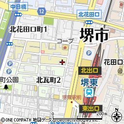 京都きもの学院堺東教室周辺の地図