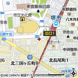 中央カイロプラクティック院堺周辺の地図