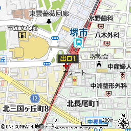 炭火焼鳥 たちばな 堺市駅前本店周辺の地図