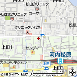 セブンイレブン松原上田１丁目店周辺の地図