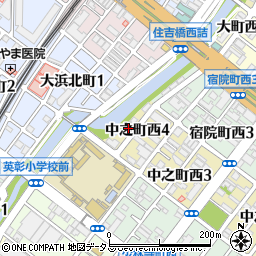 大阪府堺市堺区中之町西4丁周辺の地図