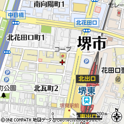 タイムズ堺東駅第１１駐車場周辺の地図