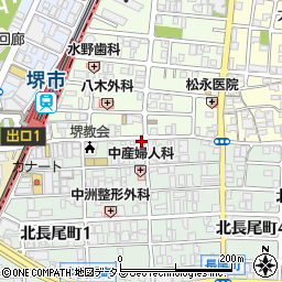 パークス堺市駅東商店街駐車場周辺の地図