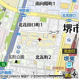 大阪府堺市堺区南花田口町周辺の地図