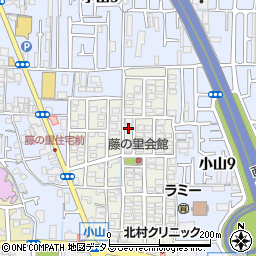 大阪府藤井寺市小山藤の里町周辺の地図