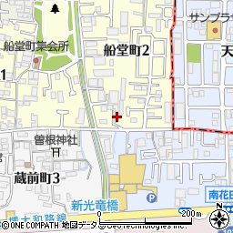 大阪府堺市北区船堂町2丁1-25周辺の地図