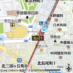 JR堺市駅前周辺の地図