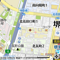 大阪府堺市堺区南花田口町1丁周辺の地図