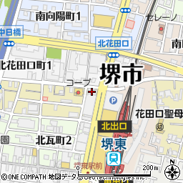 こくみん共済　ｃｏｏｐ共済ショップ・堺東店周辺の地図