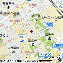 三重県松阪市中町周辺の地図