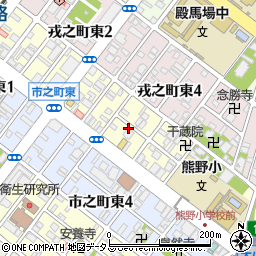 大阪府堺市堺区熊野町東周辺の地図