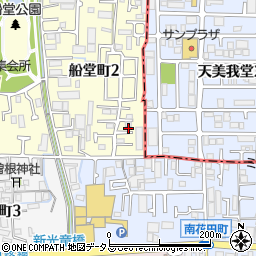 大阪府堺市北区船堂町2丁18-2周辺の地図