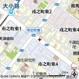 大寺北門山之口前周辺の地図