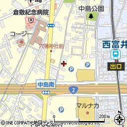 岡山県倉敷市中島2524周辺の地図