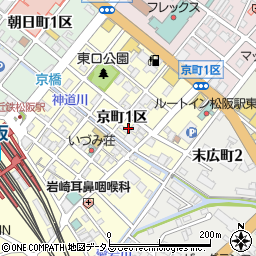 三重県松阪市京町１区23周辺の地図