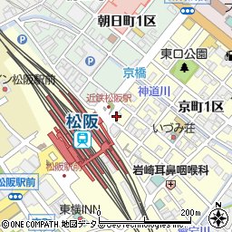 個室空間 湯葉豆腐料理 千年の宴 松阪北口駅前店周辺の地図