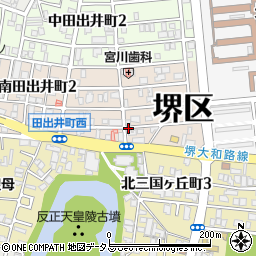 堺大和高田線周辺の地図