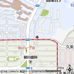 西大和高塚台郵便局周辺の地図