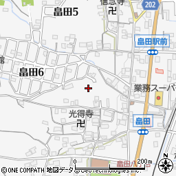 奈良県北葛城郡王寺町畠田周辺の地図