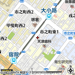 大阪厚生信用金庫堺支店コインパーキング周辺の地図