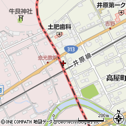 岡山県井原市高屋町1丁目1-2周辺の地図