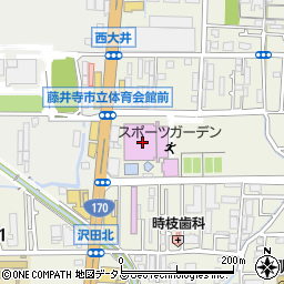 藤井寺市民総合体育館周辺の地図