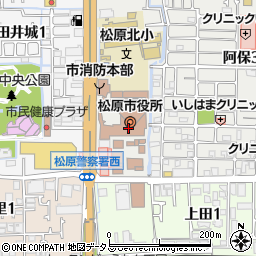 松原市役所　産業振興課周辺の地図