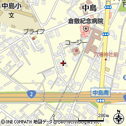 岡山県倉敷市中島847周辺の地図
