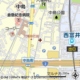 岡山県倉敷市中島2523周辺の地図