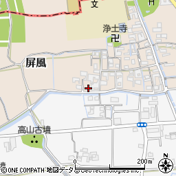 奈良県磯城郡三宅町屏風349周辺の地図