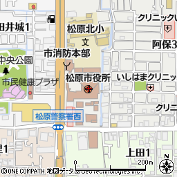 松原市役所周辺の地図