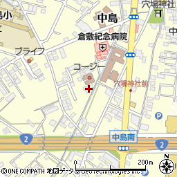 岡山県倉敷市中島848周辺の地図