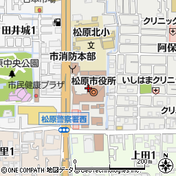 三菱ＵＦＪ銀行松原市役所 ＡＴＭ周辺の地図