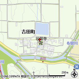 奈良県天理市吉田町周辺の地図