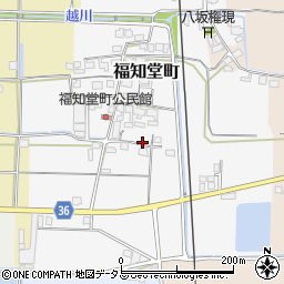 奈良県天理市福知堂町周辺の地図