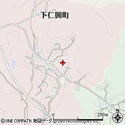 奈良県天理市下仁興町周辺の地図