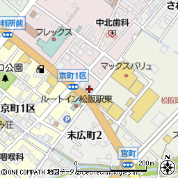 赤から 松阪店周辺の地図