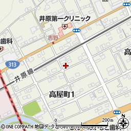 岡山県井原市高屋町1丁目12-19周辺の地図