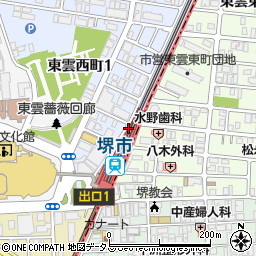タイムズＪＲ堺市駅前駐車場周辺の地図