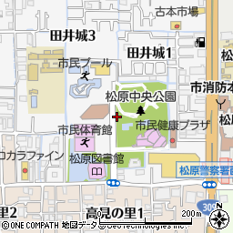 松原中央公園トイレ周辺の地図