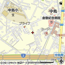 岡山県倉敷市中島890周辺の地図